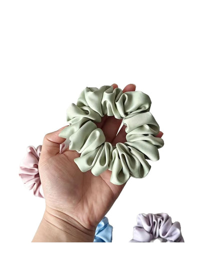 Gifty - Solid Color Polyester Satin Look Scrunchie