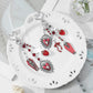 Keypus - Pink Halloween Heart and Coffin Design Keychain