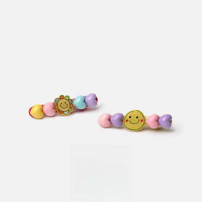 Beau - Cartoon Heart Bear Plastic Alloy Hair Clip