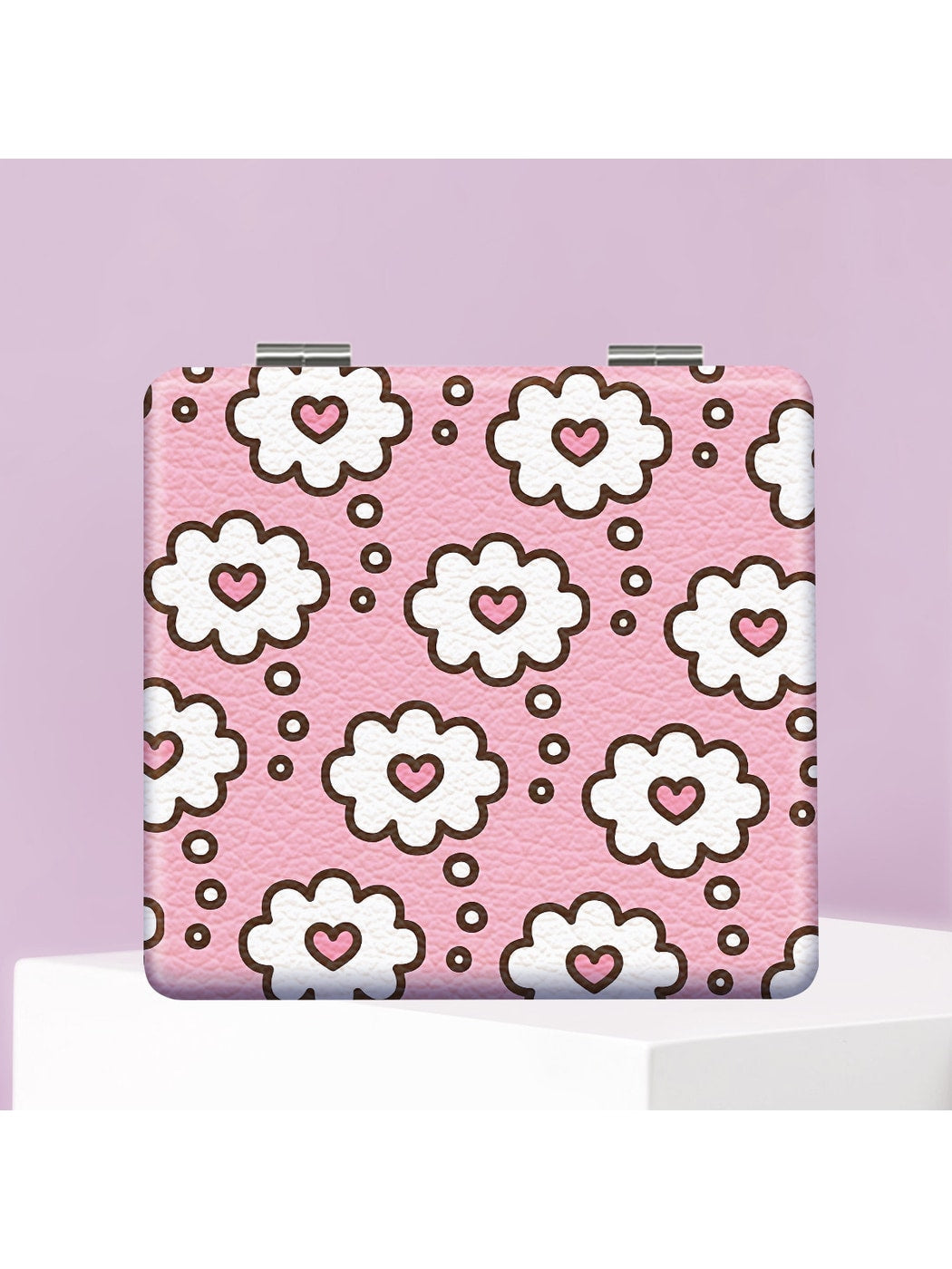 Mirroray - Floral Pattern Foldable Makeup Mirror