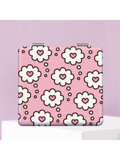 Mirroray - Floral Pattern Foldable Makeup Mirror