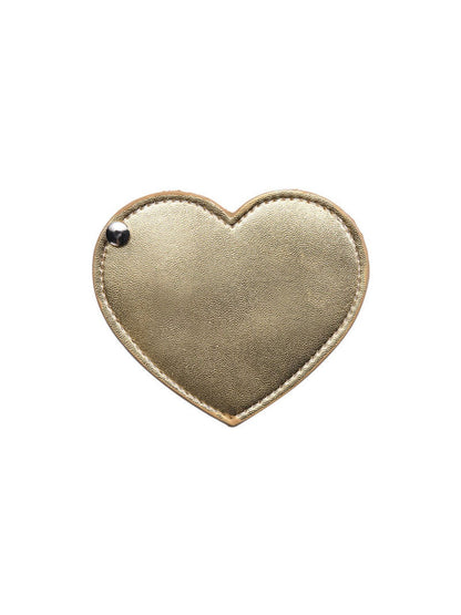 Mirroray - Elegant PU Leather Heart Folding Mirror