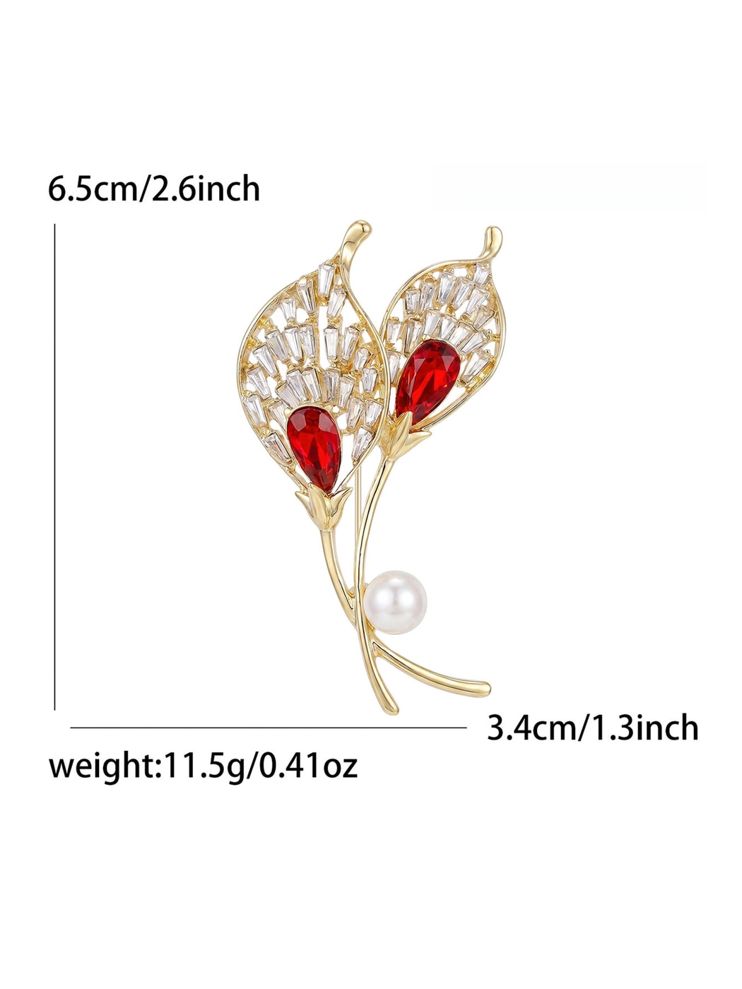 Brovia - Calla Lily Oil Drip Alloy Brooch