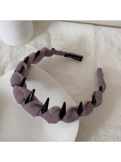 Gifty - Minimalist Polyester Toothed Wave Shape Headband