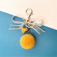 Keypus - Lace Bow Pompom Bag Charm Keychain
