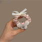 Gifty - Lace Bow Dog Motif Polyester Scrunchie