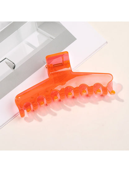 Beau - Clear Finish PC Geometric Hair Claw Clip