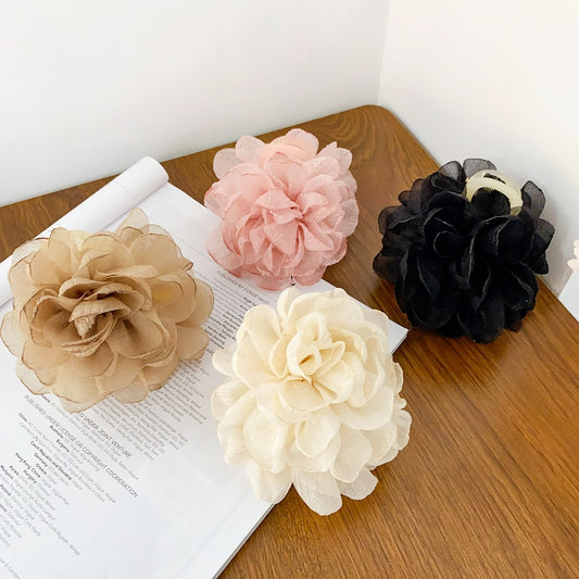 Beau - Elegant Layered Petal Floral Claw Clip