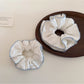 Gifty - Double Layer White Ruffle Edge Scrunchie