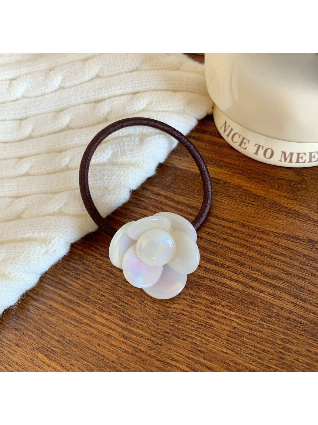 Gifty - Iridescent Acetate Flower Hair Tie