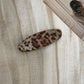 Beau - Leopard Print Patterned Fabric Claw Clip