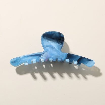 Beau - Glossy Marbled Wide Arc Hair Claw Clip