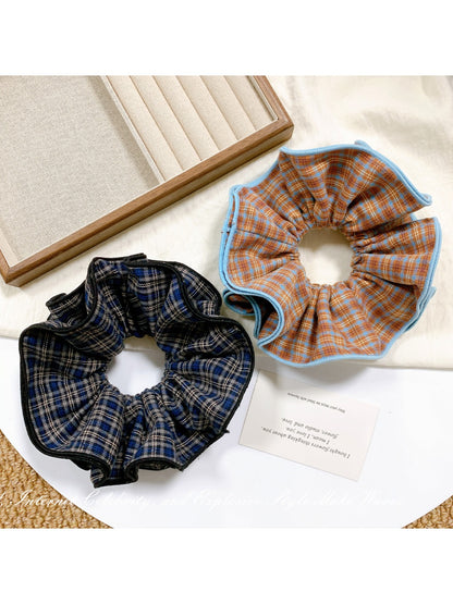 Gifty - Double-layer Plaid Hair Ring