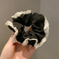 Gifty - Retro Lace Ruffle Fabric Hair Scrunchie