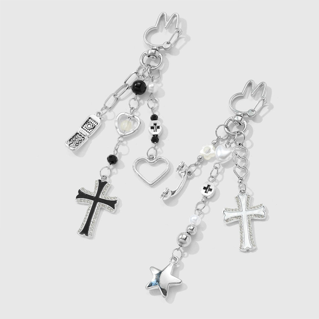 Keypus - Vintage Y2K Cross Charm Keychain