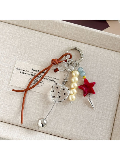 Keypus - Decorative Beaded Star Bag Charm Keychain