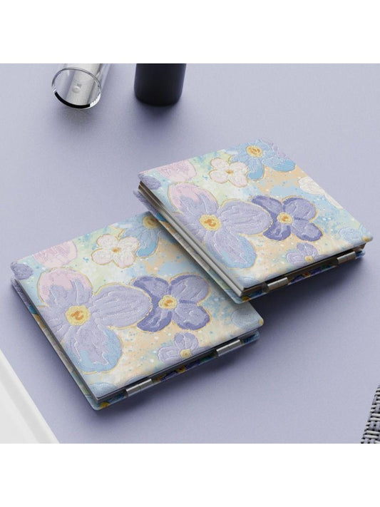 Mirroray - Painterly Floral Square Compact Mirror