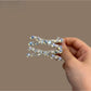 Beau sparkly crisscross bar hair clip styled in blonde hair