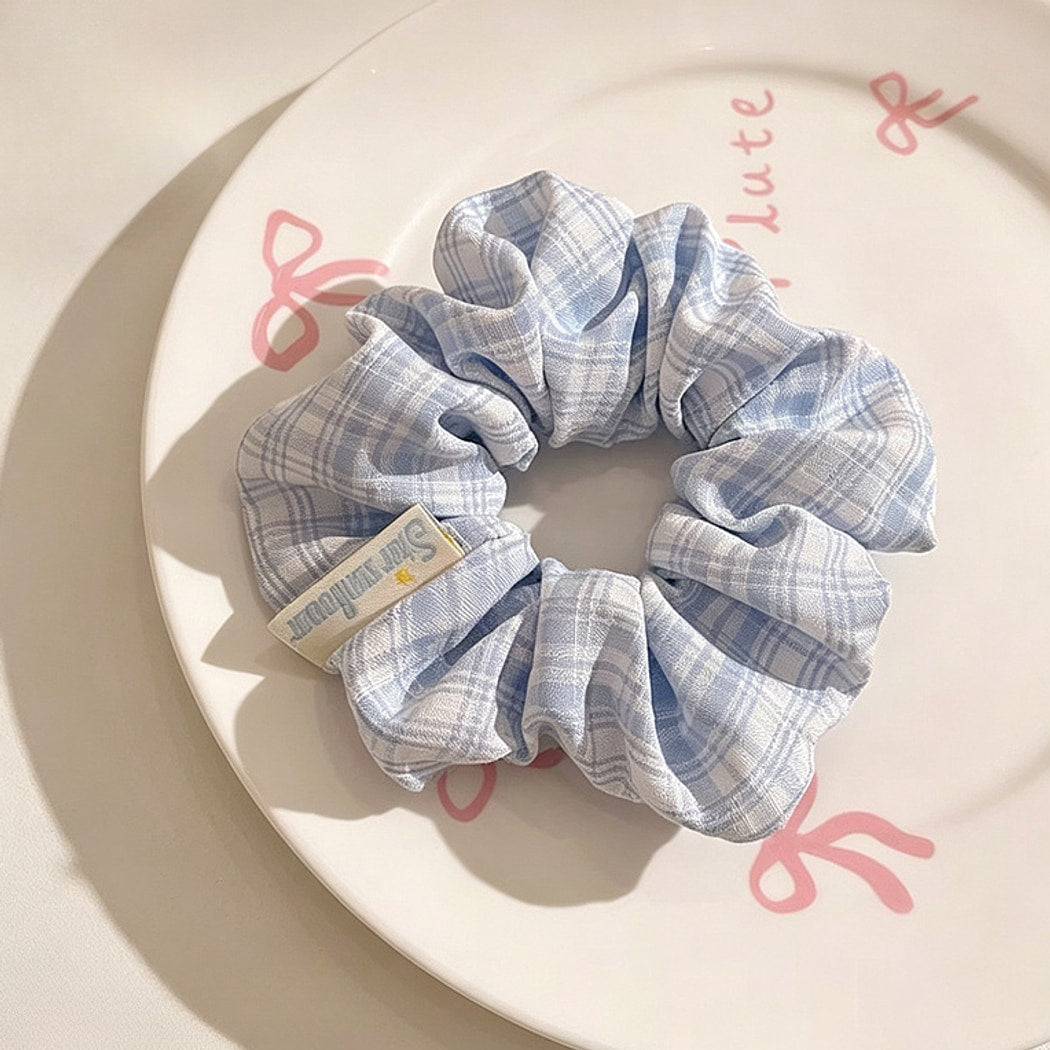Gifty - Plaid Polyester High Elastic Scrunchie