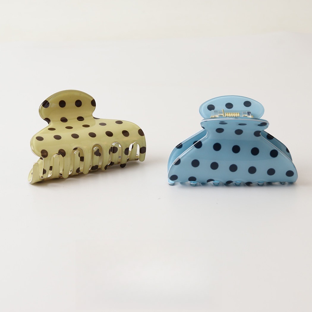 Beau - Simple Dot Pattern PVC Claw Clip