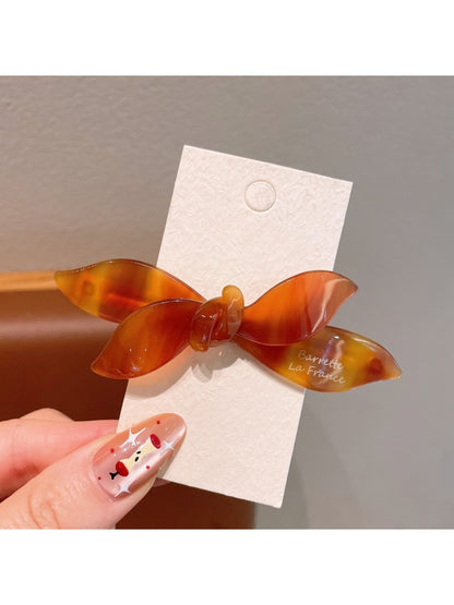 Beau - Acetate Fiber Butterfly Bow Spring Hair Clip