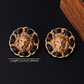 Earedge - Vintage Lion Relief Button Stud Earrings