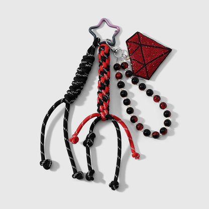Keypus - Y2K Style Star Design Cord Keychain