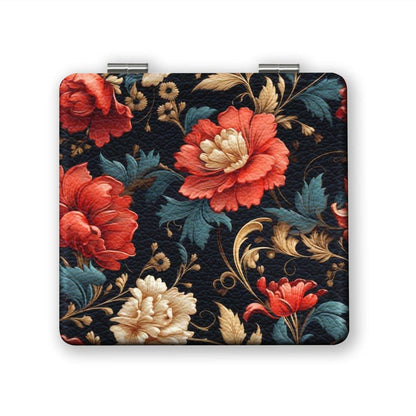 Mirroray - Foldable Floral Pattern Portable Makeup Mirror
