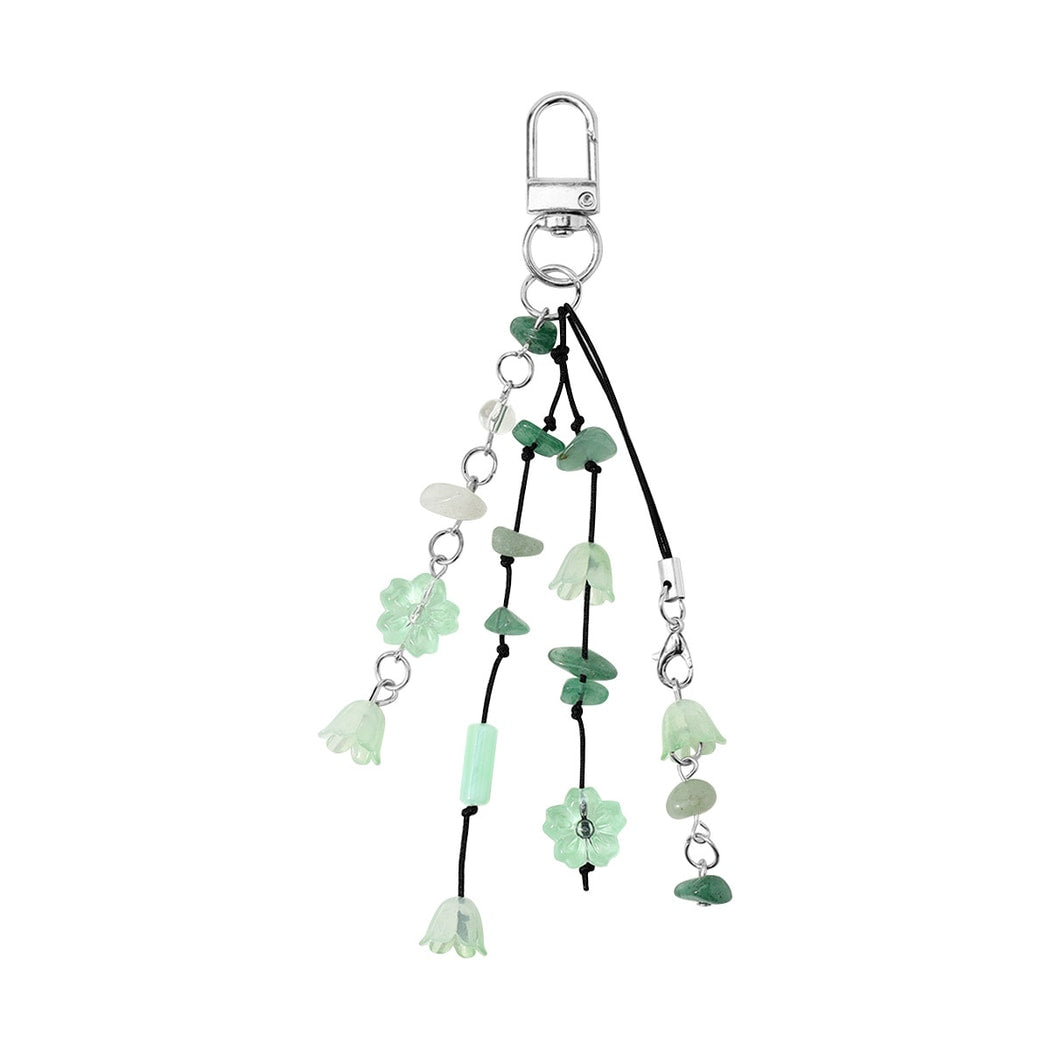 Keypus - Vintage Style Leaf and Beaded Keychain
