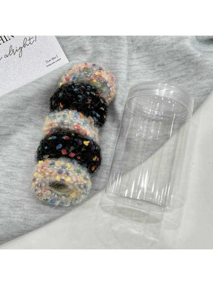 Gifty - Colorful Polka Dot Plush Hair Ties