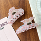 Beau - Iridescent Checkered Faux Acetate Claw Clip
