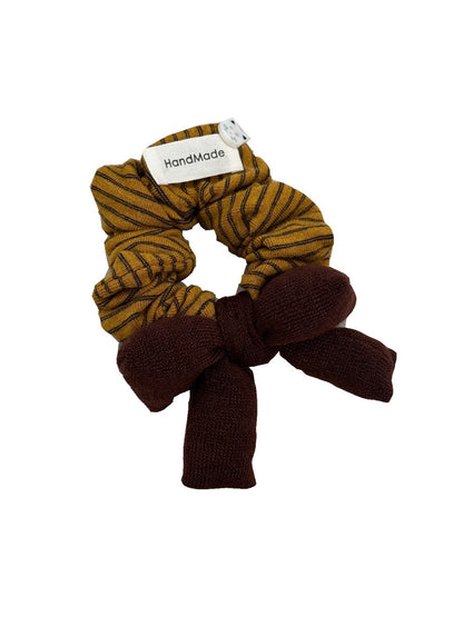 Gifty - Simple Bow Striped Scrunchie