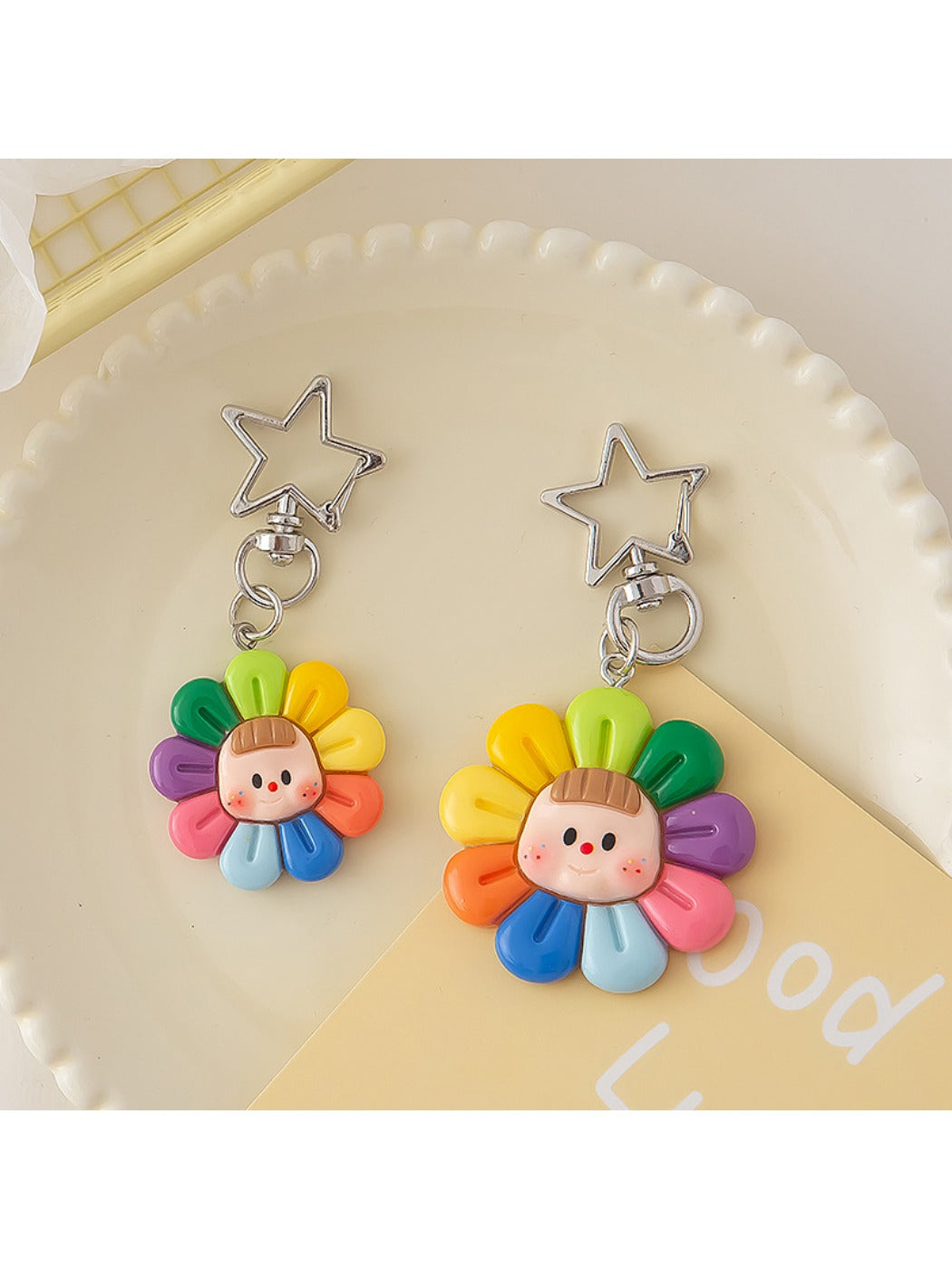 Keypus - Cute Colorful Sunflower Keychain