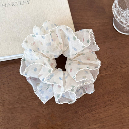 Gifty - Layered Sheer Polka Dot Mesh Hair Scrunchie
