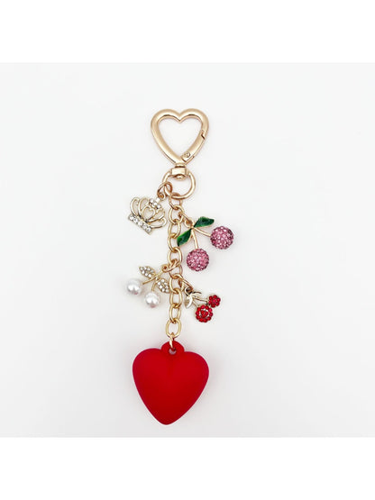 Keypus - Cherry Heart Charm Keychain