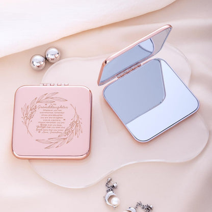 Mirroray - Square Folding Glass Compact Makeup Mirror
