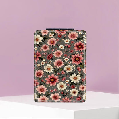 Mirroray - Floral Pattern Folding Handheld Makeup Mirror