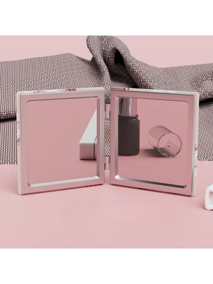 Mirroray - Minimalist Heart Pattern Square Compact Mirror