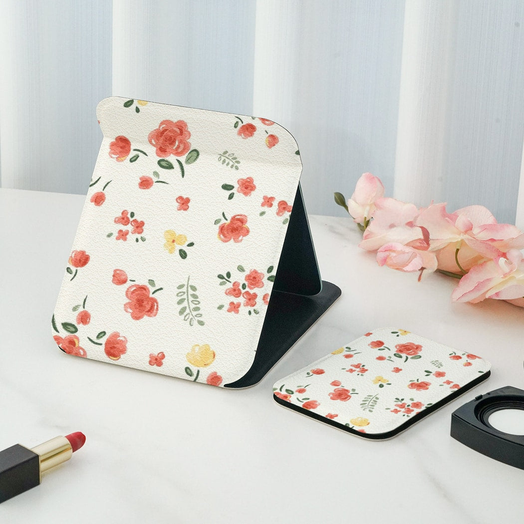 Mirroray - Floral Print Desktop Folding Vanity Mirror