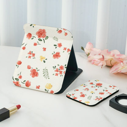 Mirroray - Floral Print Desktop Folding Vanity Mirror