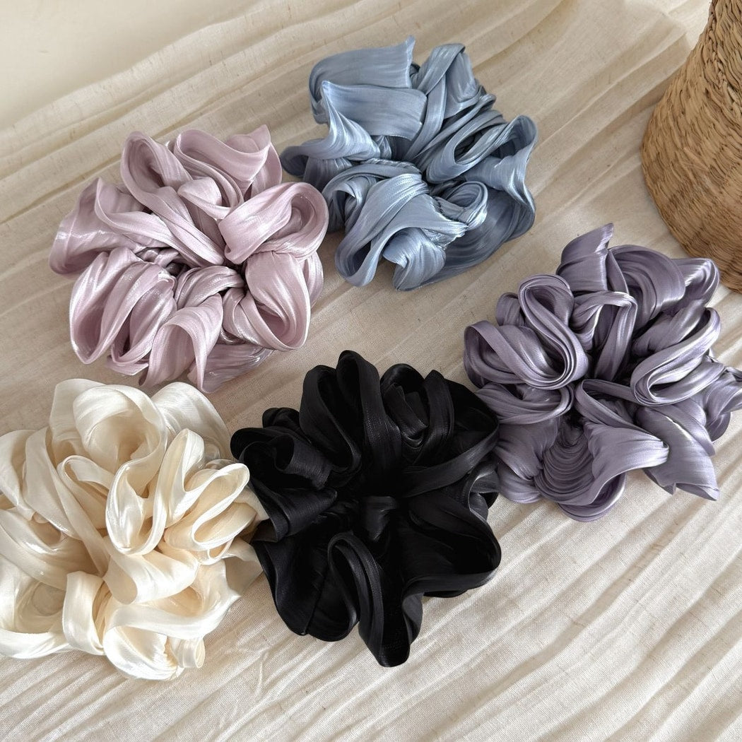 Gifty - Polyester Satin Look Layered Scrunchie
