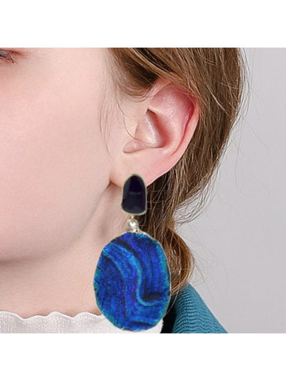 Earedge - Irregular Textured Long Stud Earrings