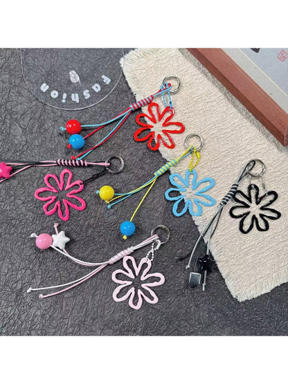 Keypus - Cutout Flower Pendant Decorative Bag Charm Keychain