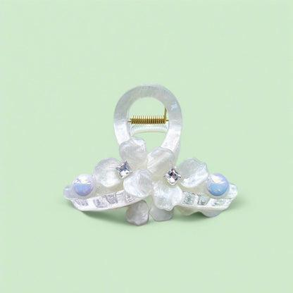 Beau - Floral Pearl Hair Claw Clips