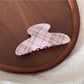 Beau - Glossy Plaid Acrylic Curved Hair Claw Clip