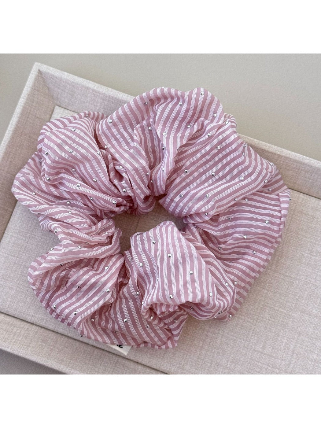 Gifty - Striped Fabric Coil Hair Tie