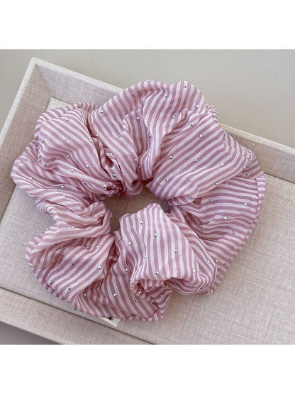 Gifty - Striped Fabric Coil Hair Tie
