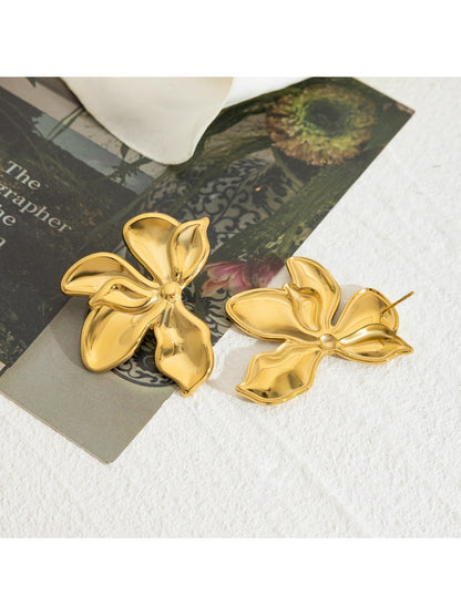 Earedge - Bougainvillea Floral Motif Earrings