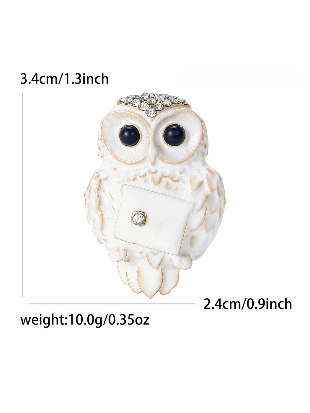 Brovia - Enamel Look Owl Alloy Brooch Accessory