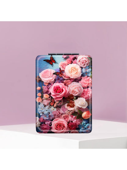 Mirroray - Floral Print Folding Makeup Mirror